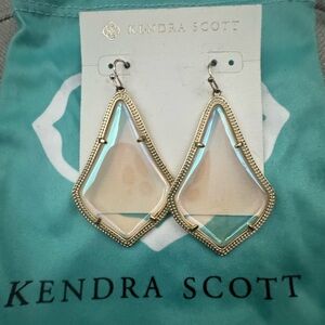 Kendra Scott Alexandra Gold/Clear Iridescent Earrings